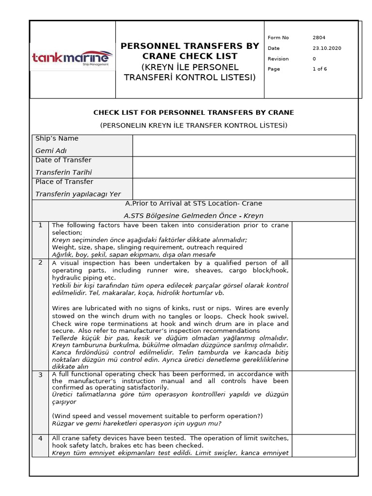 Appendix b 5 2804 personnel transfer by crane check list pdf