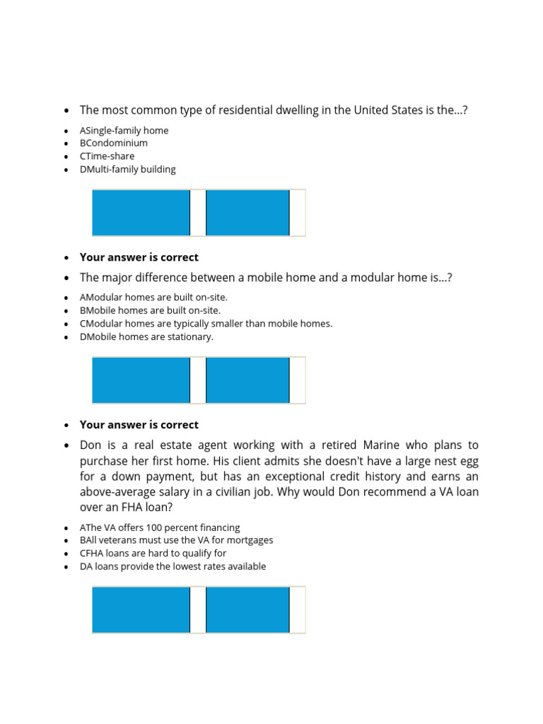 Real Estate U Chapter 4 Quiz Practice Pdf