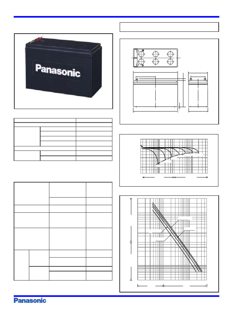 Panasonic LC-R127R2P Battery Specs | PDF | Discharge (Hydrology ...