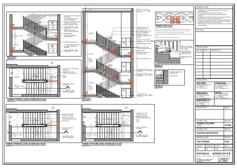 2024 01 30 - Tower 4 Staircase Railing Details - 2 | PDF