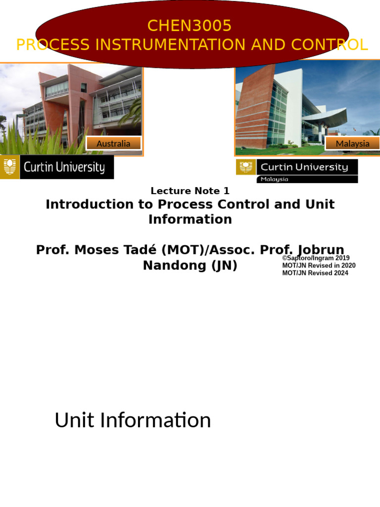 Process Control and Instrumentation Overview | PDF | Control Theory ...