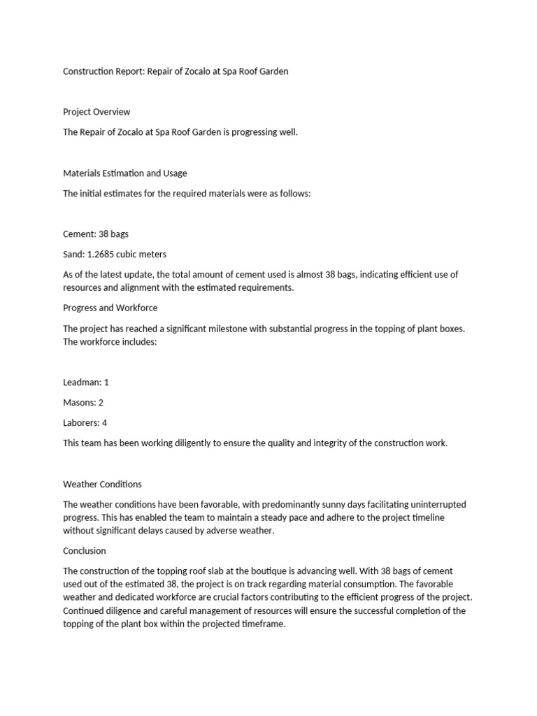 Construction Report PDF