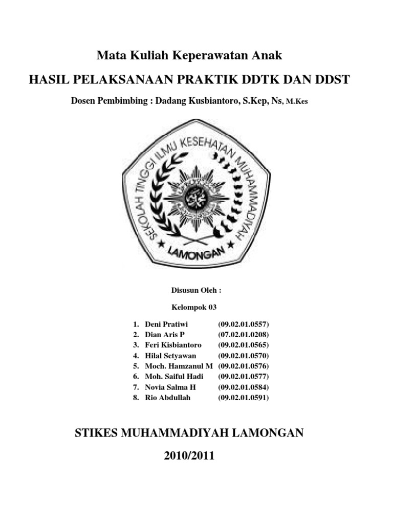 Contoh Laporan Ddtk