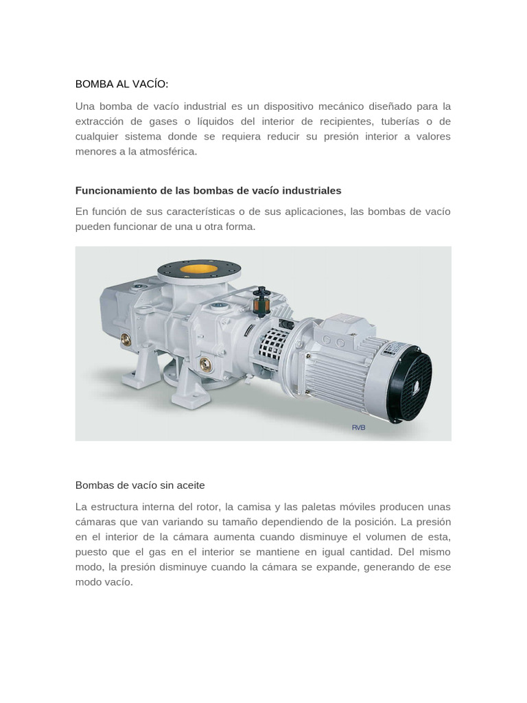 Bomba Al Vacío | PDF
