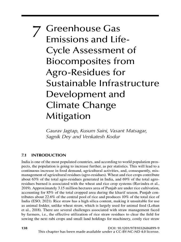 Greenhouse Gas Emissions and Life-Cycle Assessment | PDF