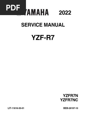 YAMAHA　YZF-R7 サービスマニュアル Yamaha 2024 YZF-R7 Service Manual