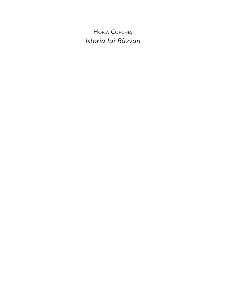 Istoria Lui Razvan - Horia Corches | PDF