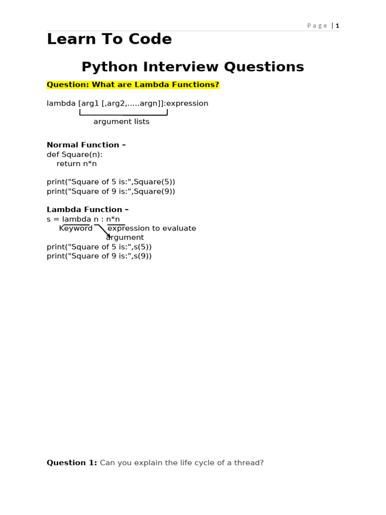 TR Questions | PDF