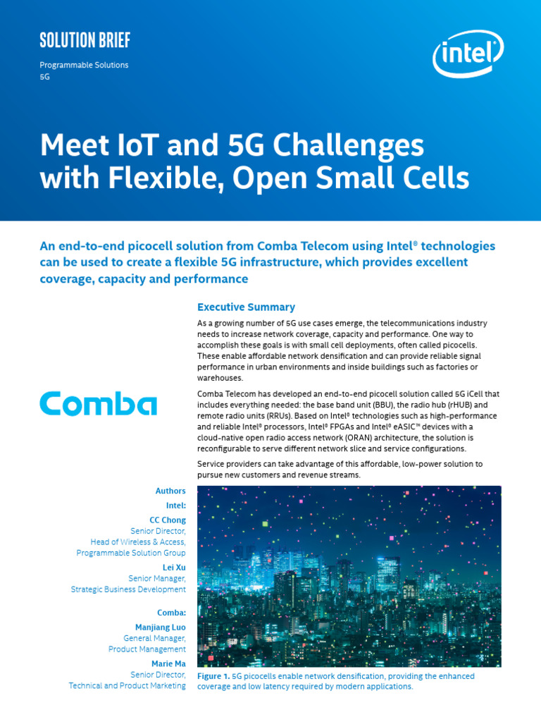 Comba - Iot 5g Challenges Flexible Open Small Cells Brief | PDF