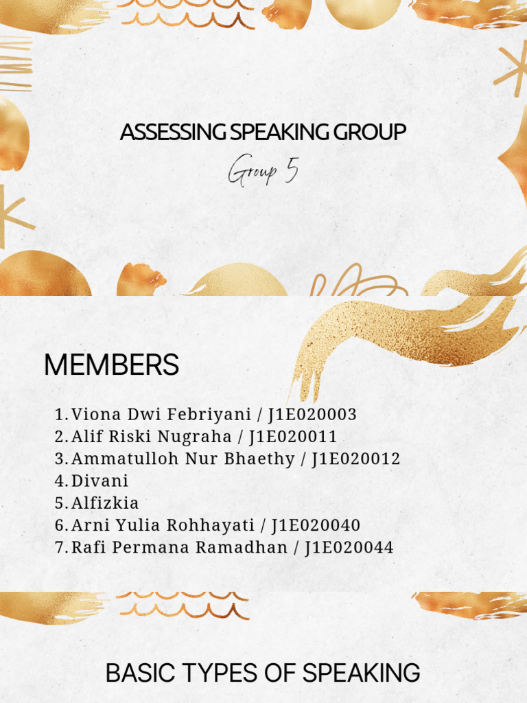 Basic Types Of Speaking
