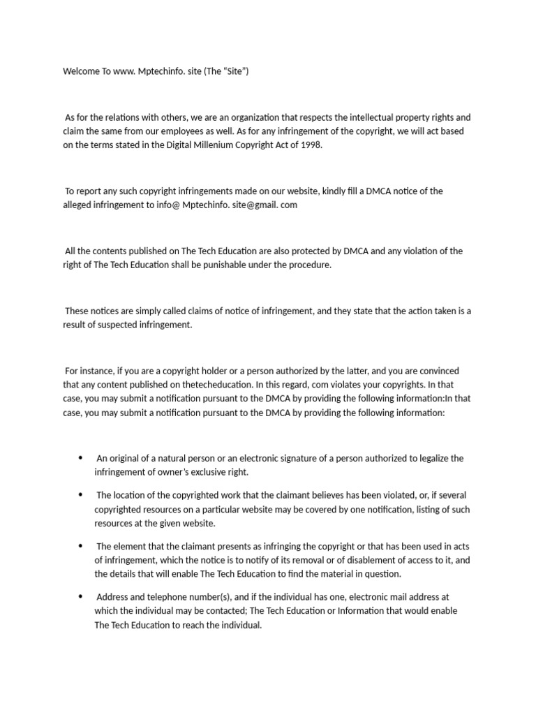 DMCA | PDF