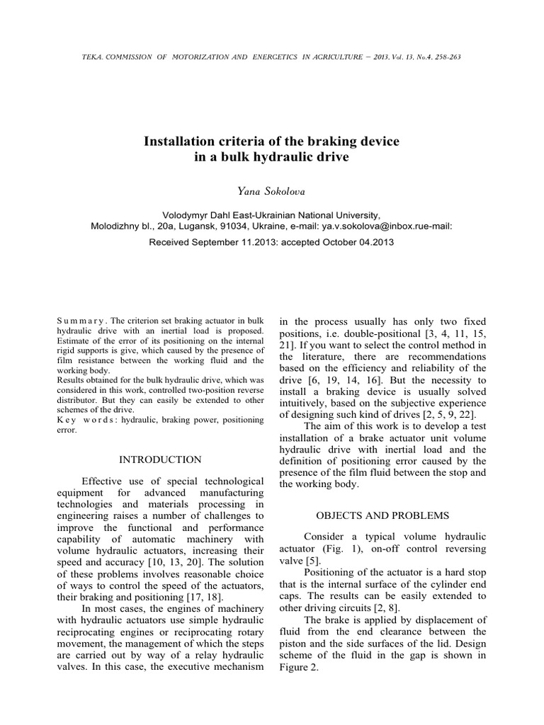 Installation Criteria of The Brakin | PDF