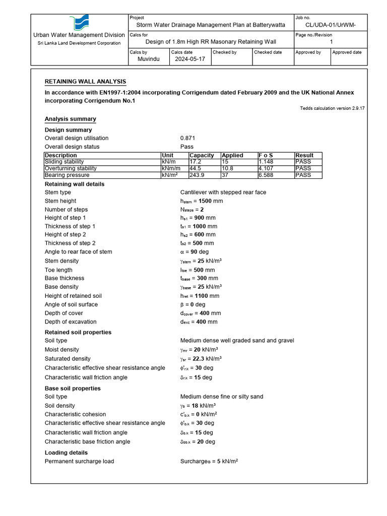 RRMasonry RW 1.8mhigh | PDF | Applied And Interdisciplinary Physics ...