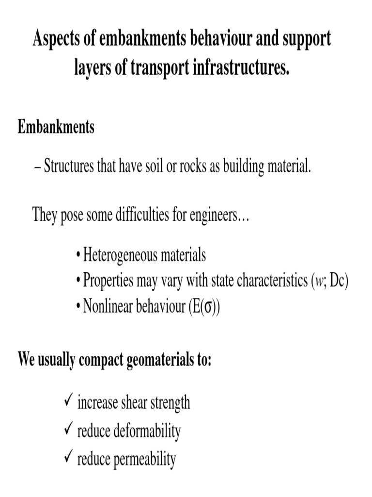 EMBANKMENT MATERIAL intelligence overview