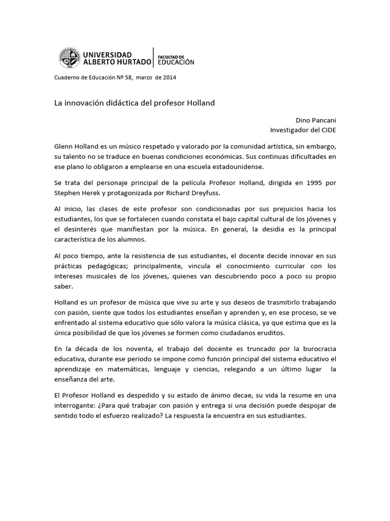 Instrumento 2 58 profesor holland pdf
