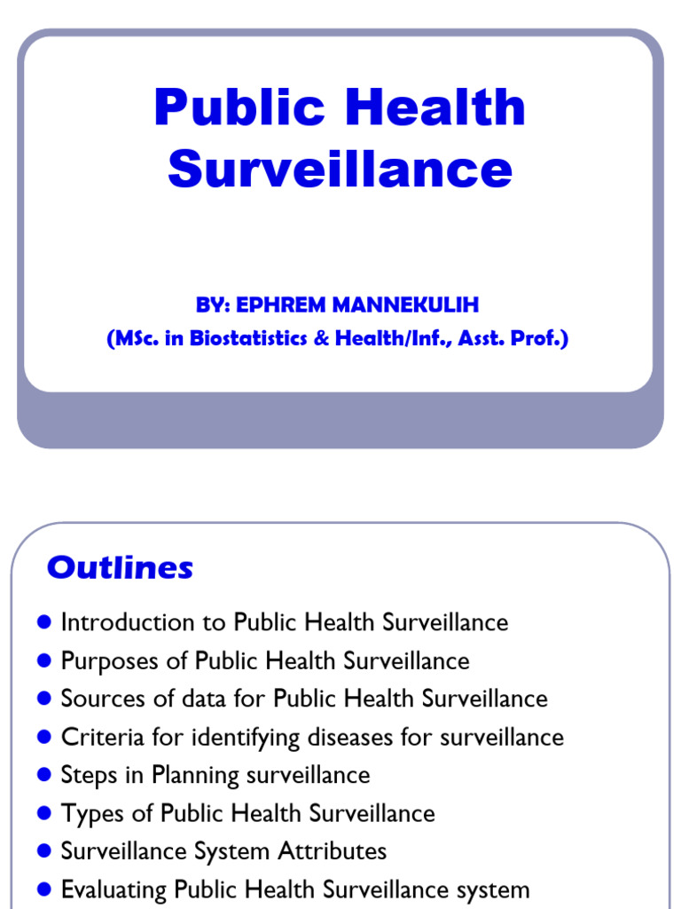 Public Health Surveillance | PDF