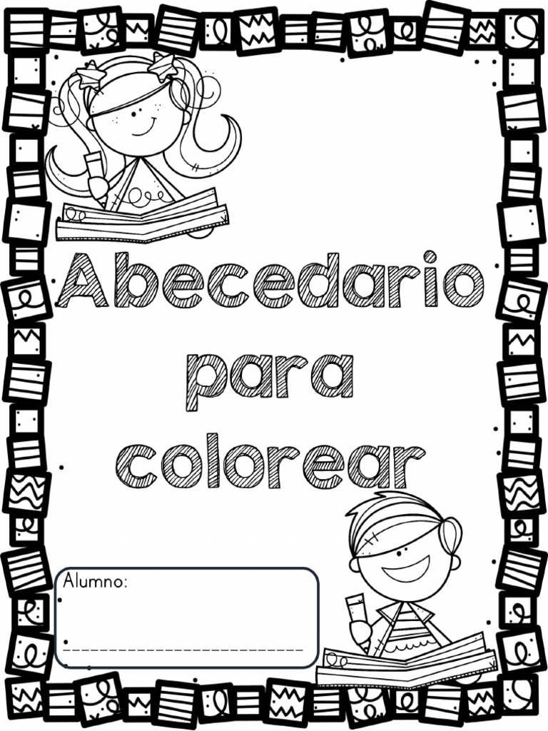 Abecedario para Colorear Por Materiales Educativos para Maestras | PDF