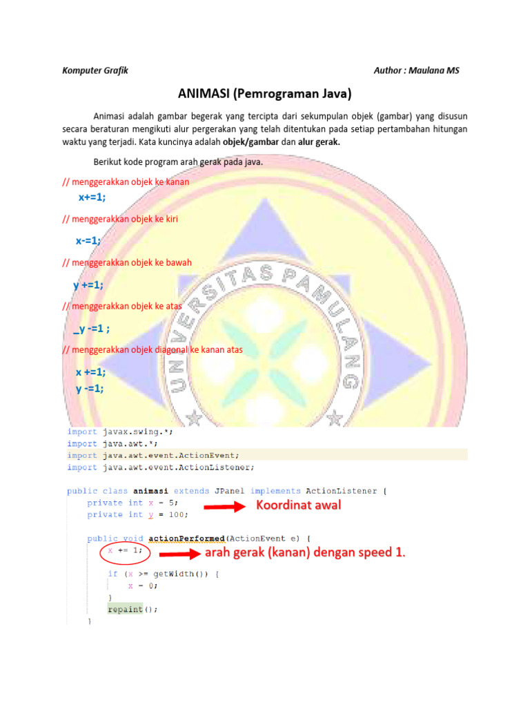 Animasi (Java) | PDF