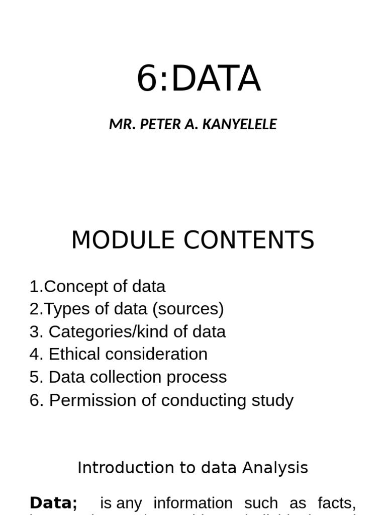 6 Data | PDF