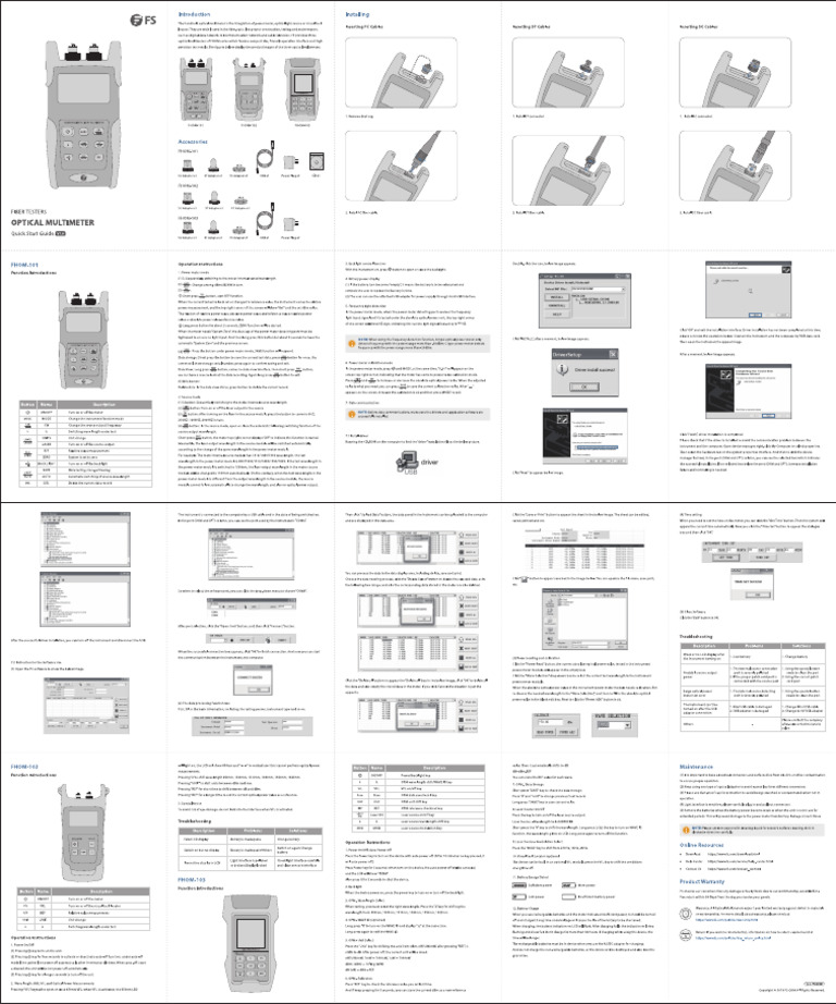 Optical Multimeter User Manual | PDF