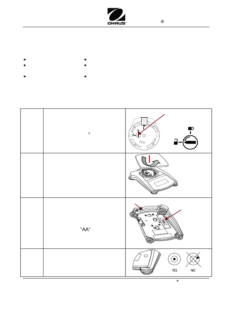 Ohaus Scout SPC Balances - Quick Start Guide | PDF
