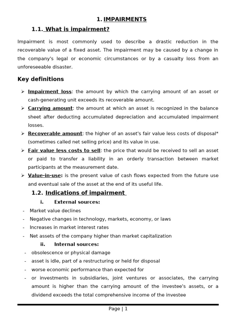 IMPAIRMENTS | PDF