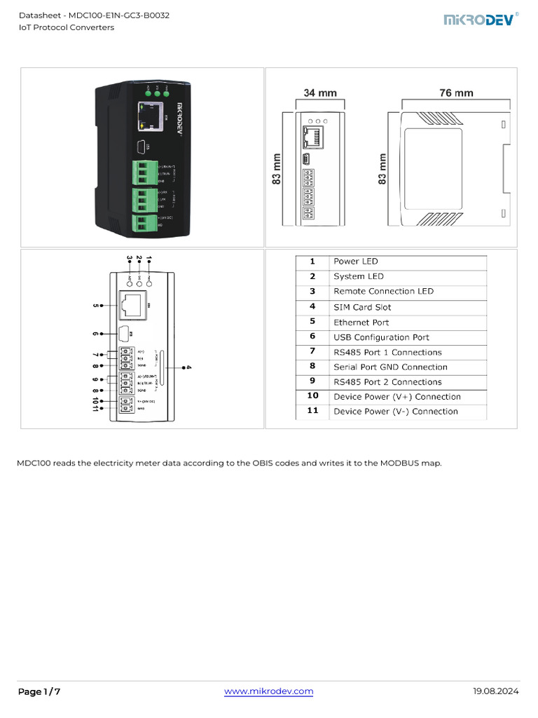 MDC100 E1N GC3 B0032 - Datasheet - en | PDF