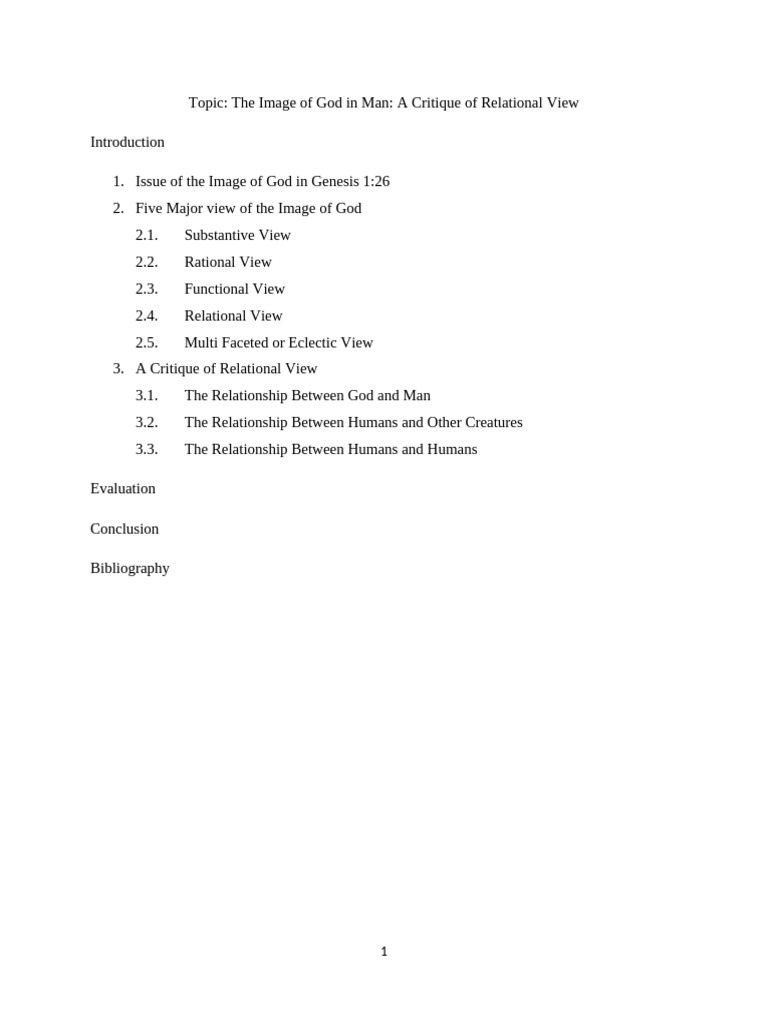 The Image of God | PDF