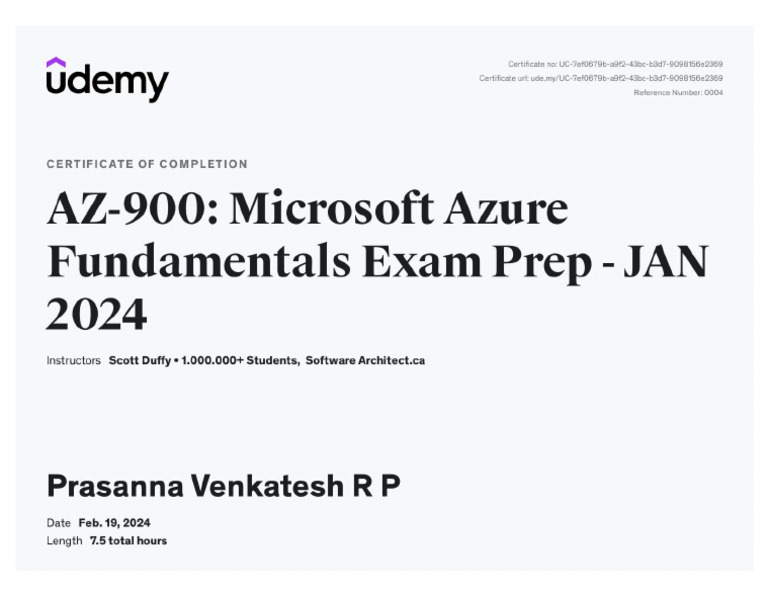 Az 900 Certificate | PDF