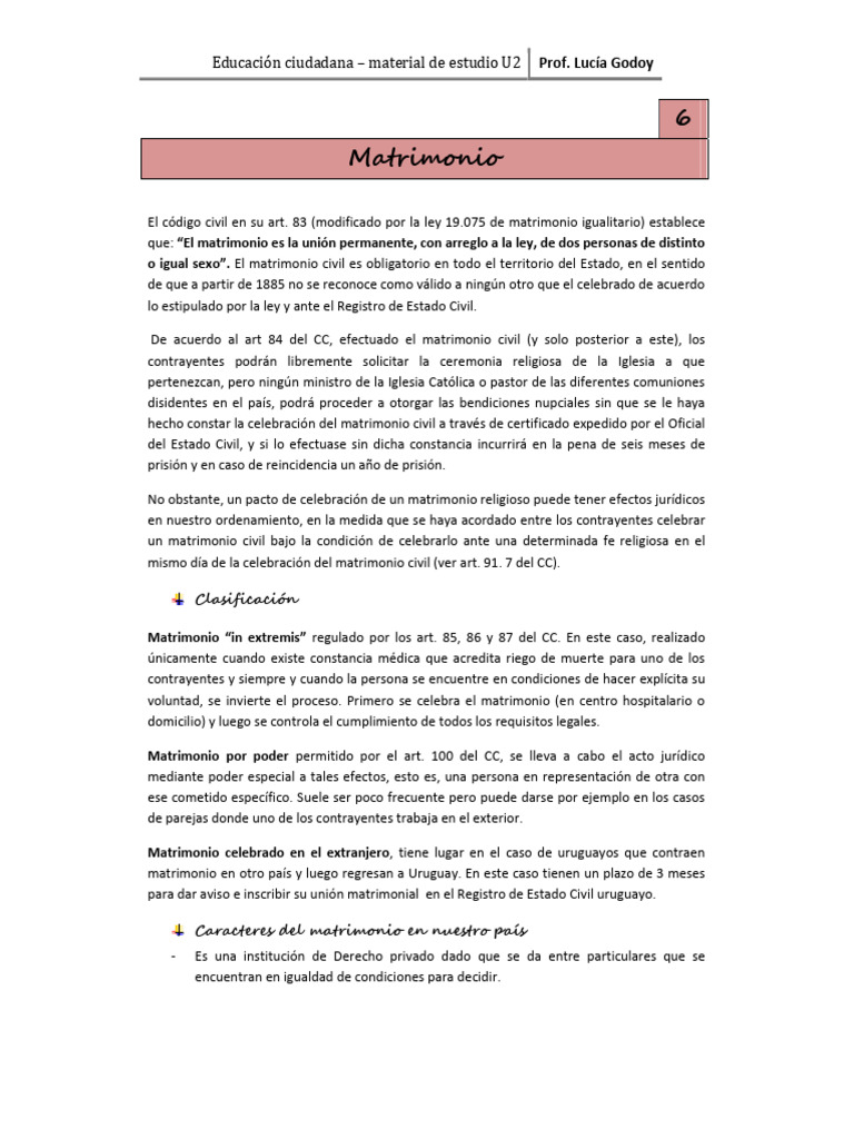 Material+6+-MATRIMONIO 2 | PDF