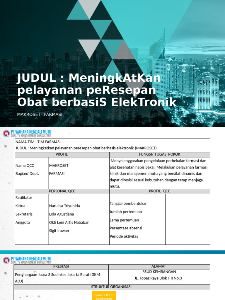 Template QCC QEA Resep Online Updated | PDF