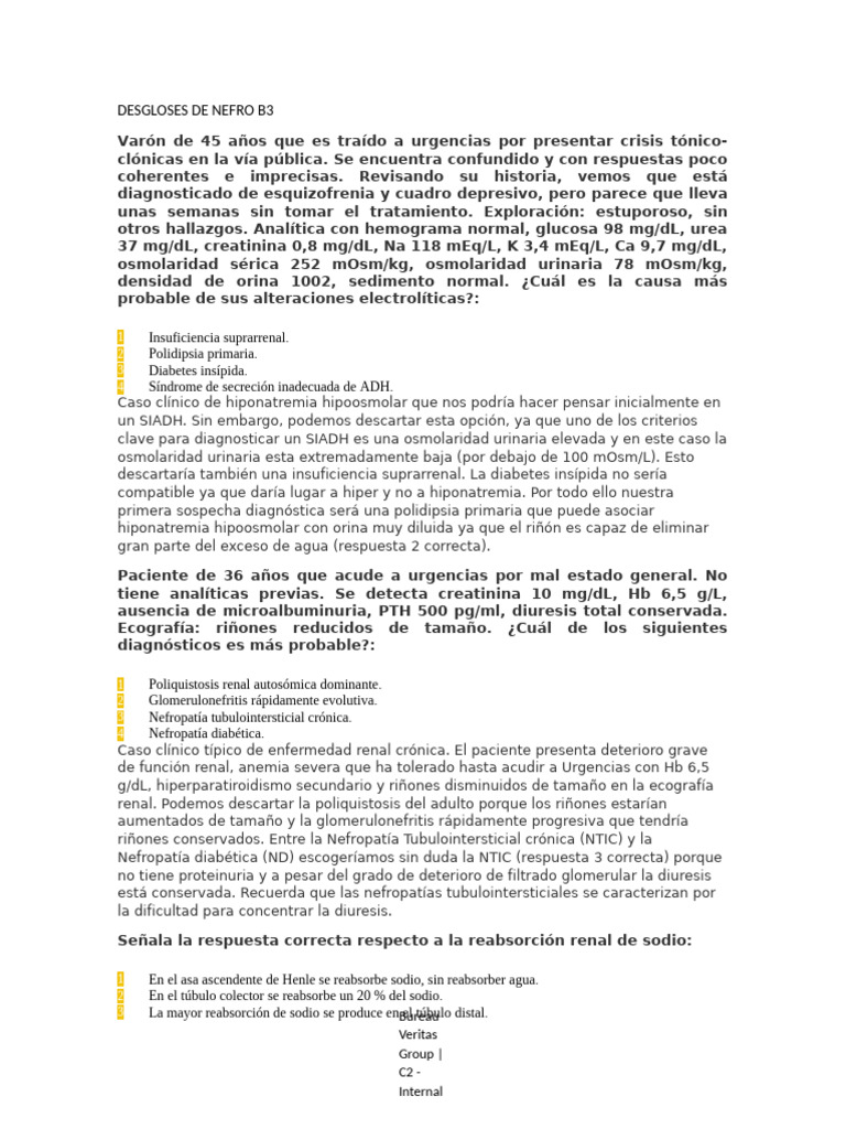 Desgloses de Nefro b3 y b4 | PDF