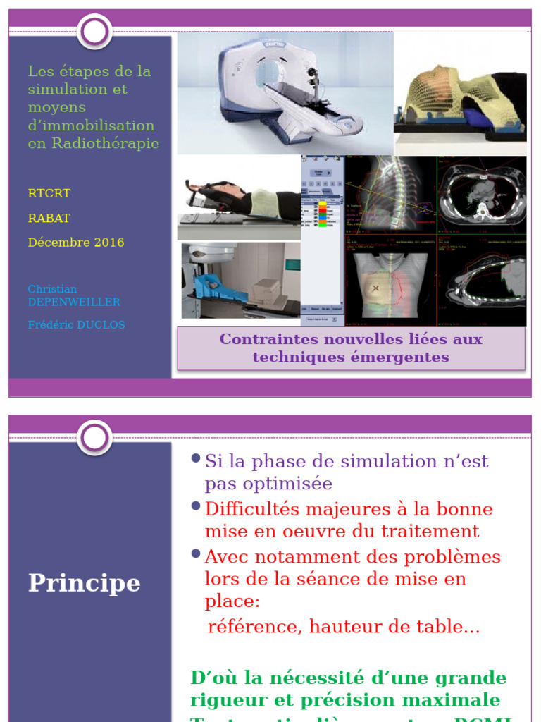 Les Étapes de La Simulation Et Moyens D'immobilisation en Radiothérapie ...