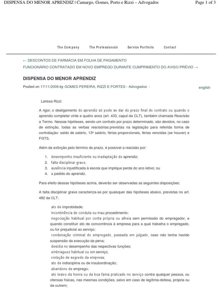 Pedido De Demissao Jovem Aprendiz  Serviço Público