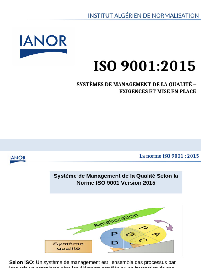 Norme ISO 9001:2015 - Guide Complet | PDF | Management de la qualité ...
