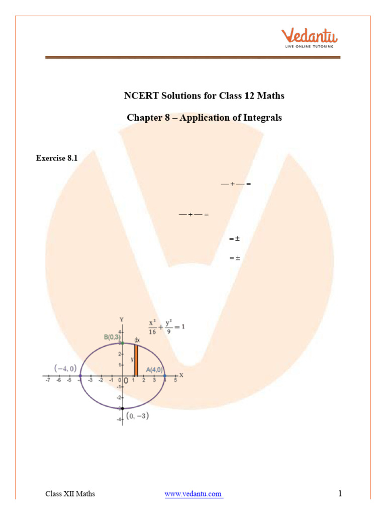 NCERT Solutions For Maths Exercise 8.1 Class 12 Chapter 8 Download FREE ...