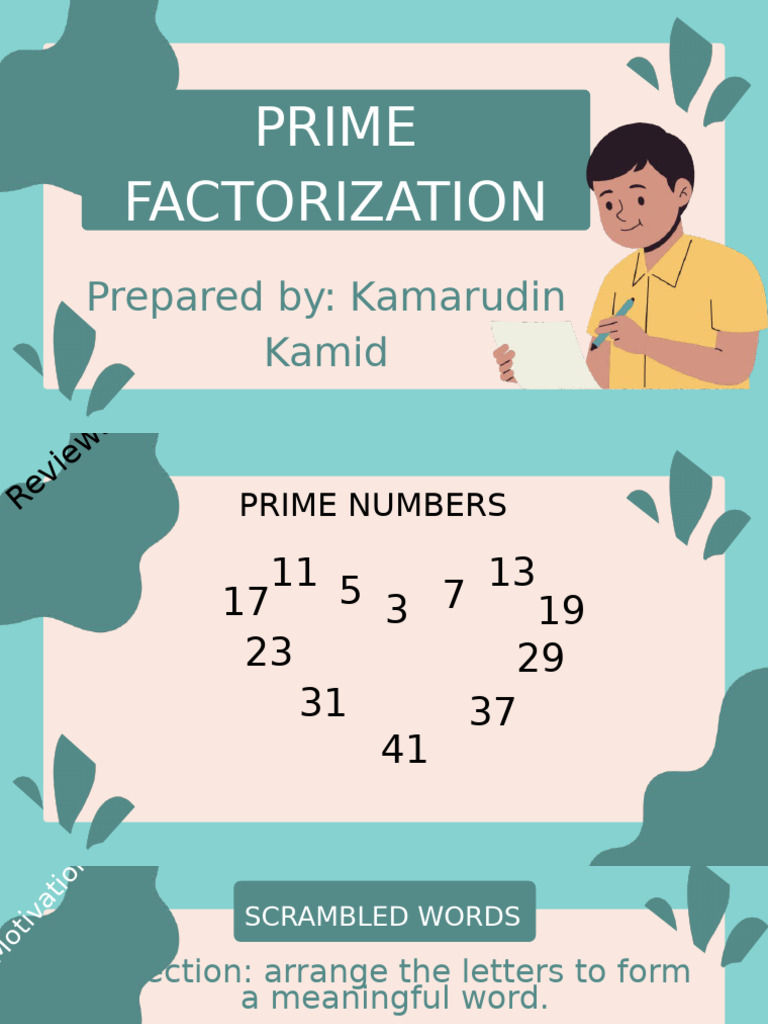 Prime Factorization Guide and Activities | PDF | Factorization | Prime ...