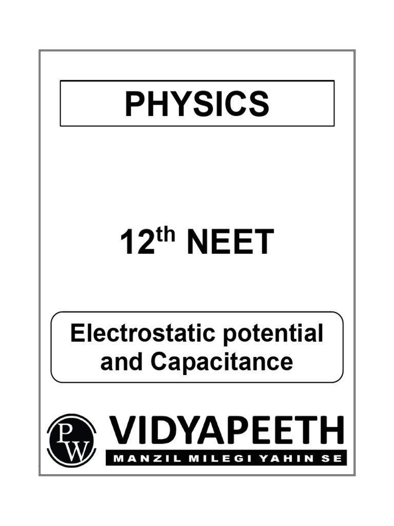 Electrostatic Potential And Capacitance Pdf