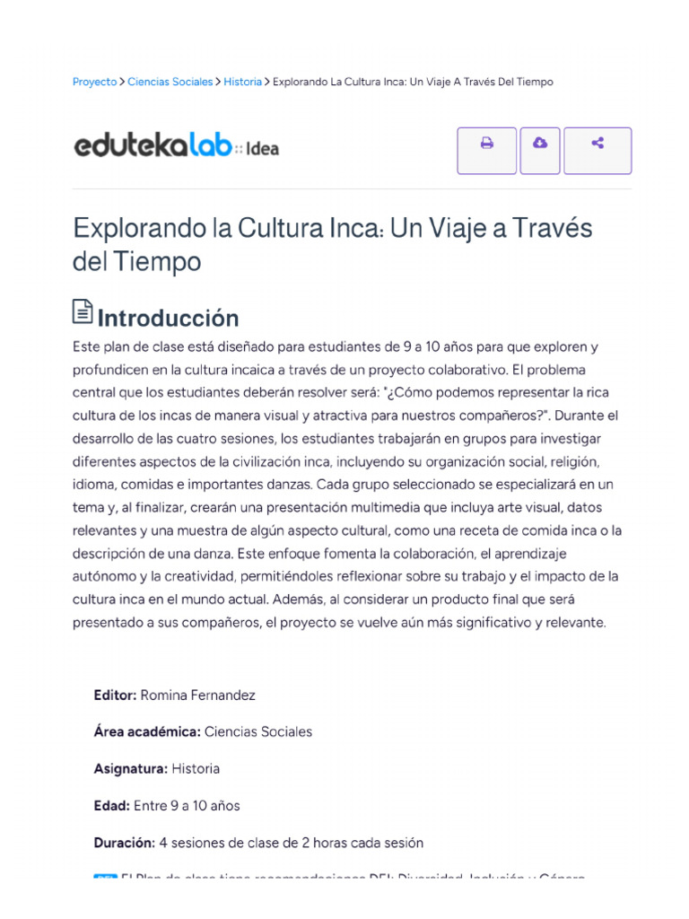 Explorando La Cultura Inca - Un Viaje A Través Del Tiempo | PDF