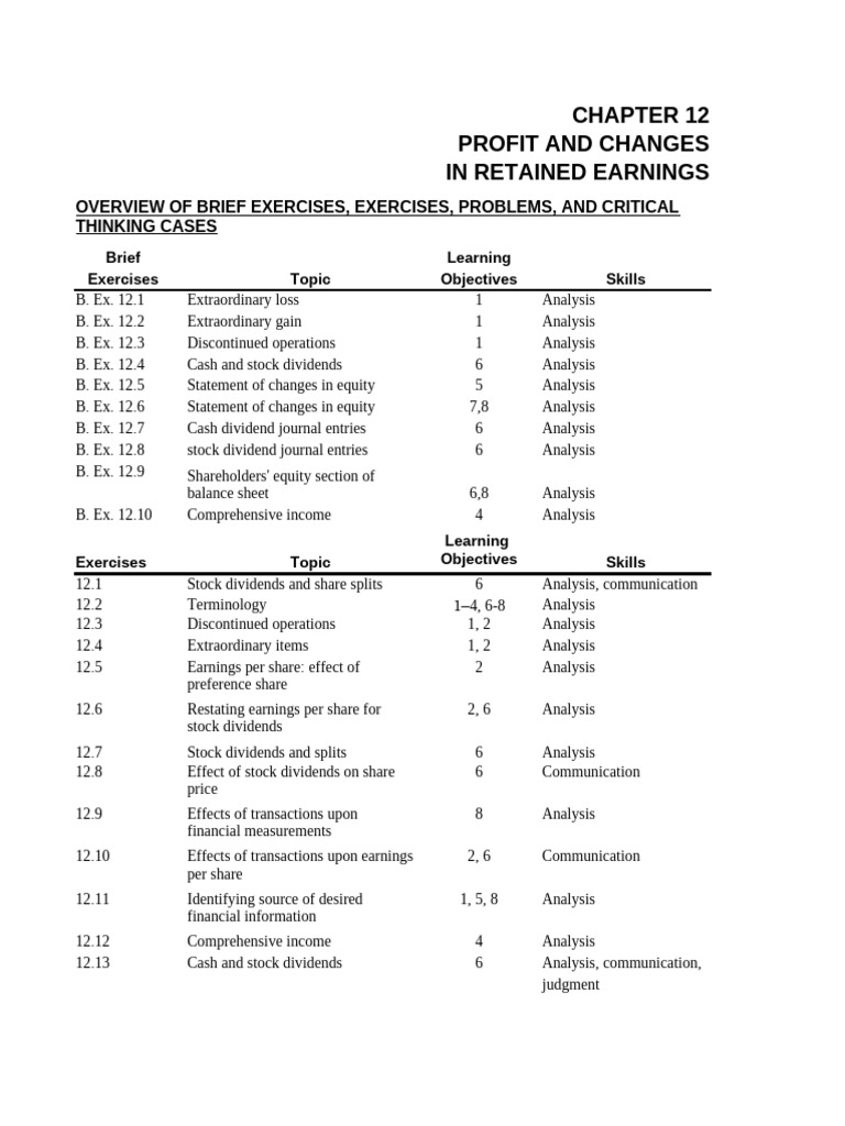 Chapter 12 Solutions Manual | PDF