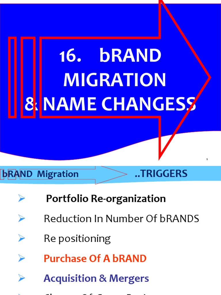 bRAND Migration & Name Changess | PDF | Brand | Mergers And Acquisitions