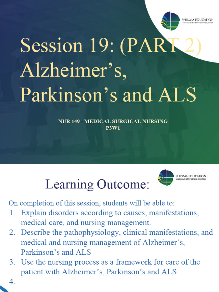 P3W1 - Session 19 Part 2 Alzheimers Parkinsons Als | PDF