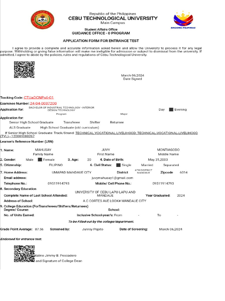 Application Form | PDF