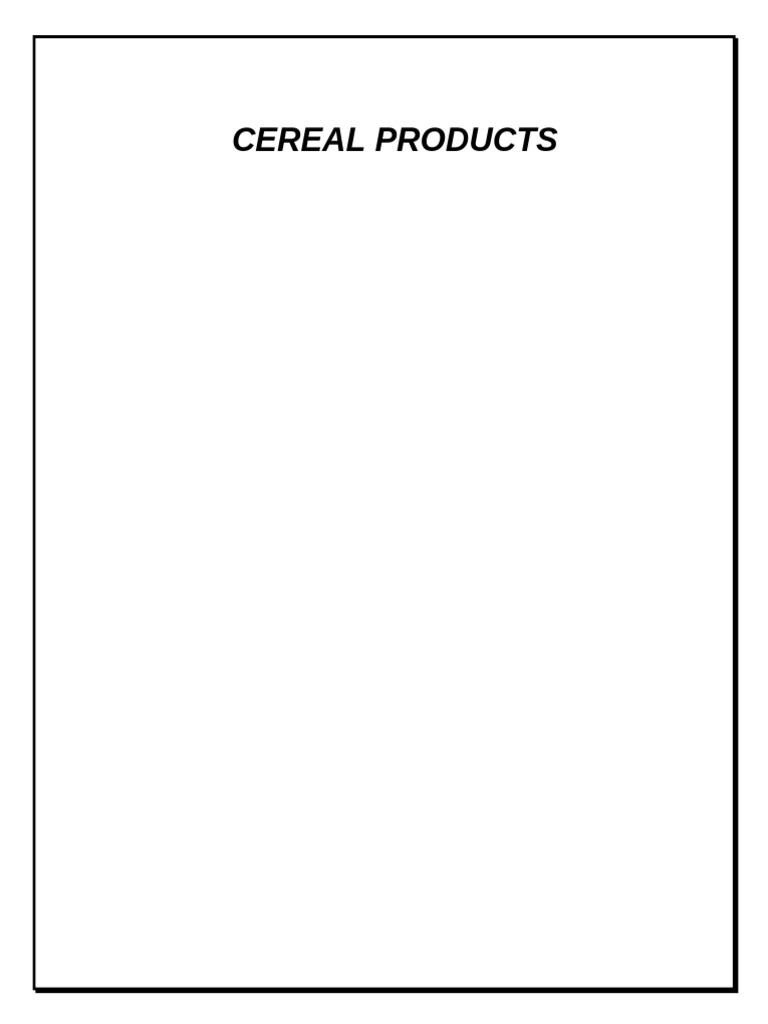 Cereal Tech Notes-1 | PDF