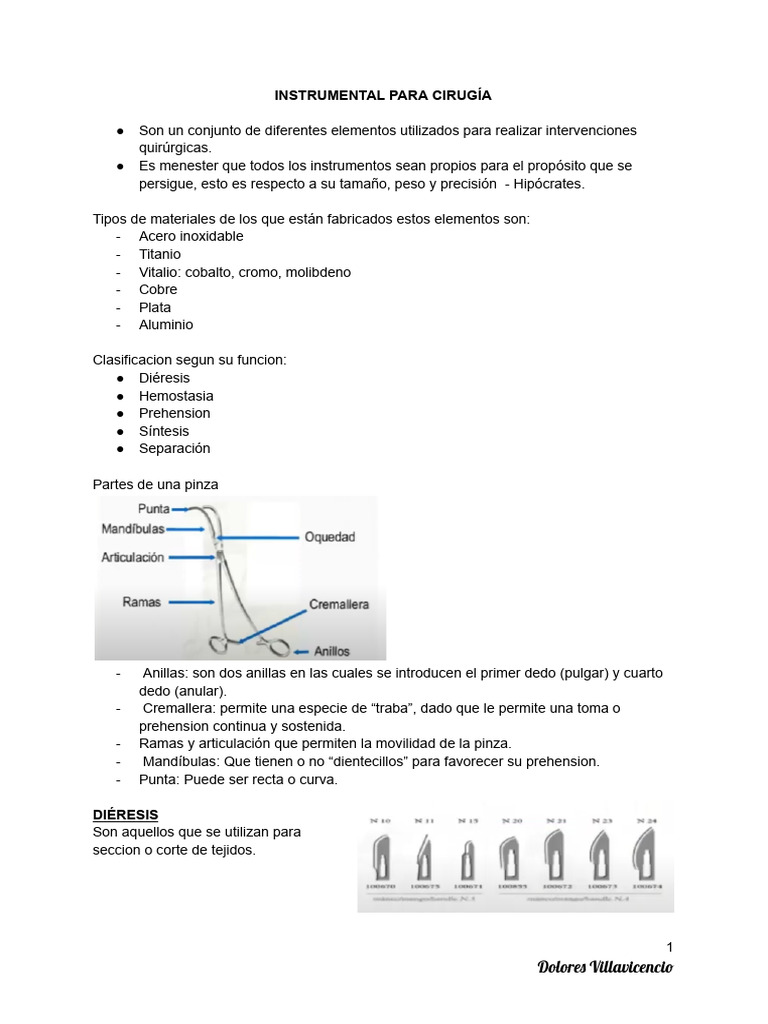 Instrumental Quirúrgico: Tipos y Usos | PDF | Abdomen | Hogar ...