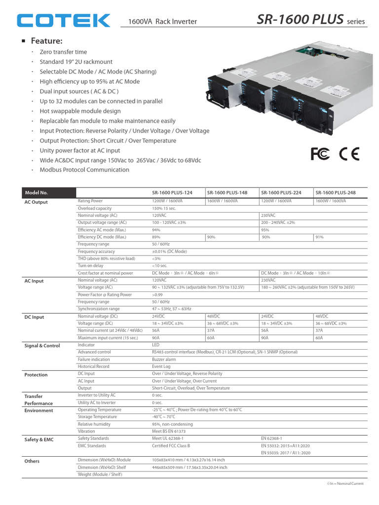SR-1600 Plus SPEC - A4 230719 | PDF
