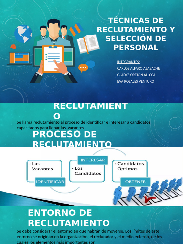 Técnicas de Reclutamiento y Selección de Personal | PDF | Reclutamiento ...