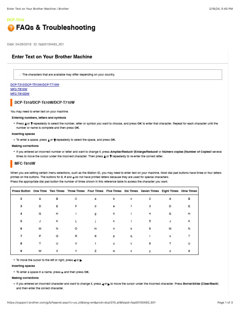 Enter text on your brother machine brother pdf