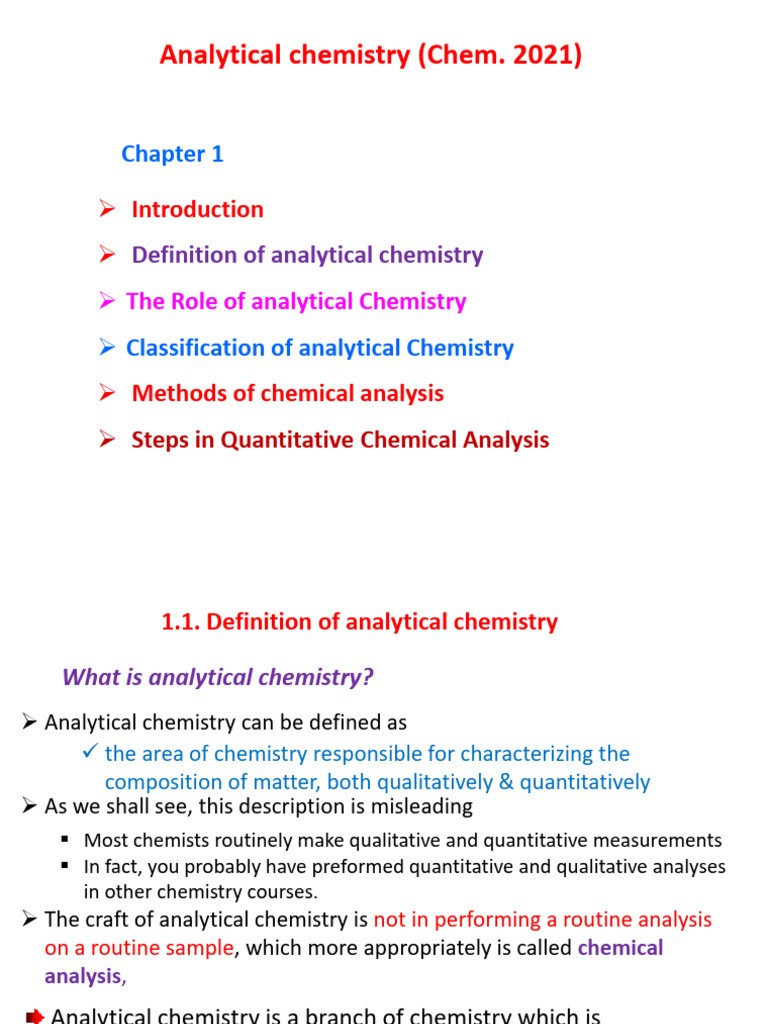 Analytical Chemistry | PDF