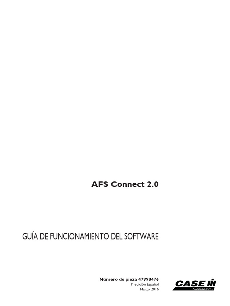 Guía de Funcionamiento Del Software: AFS Connect 2.0 | PDF